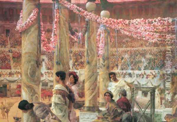 Caracalla and Geta Oil Painting - Sir Lawrence Alma-Tadema