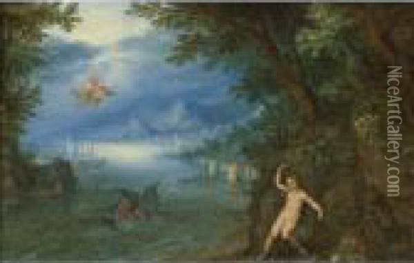 Perseus And Andromeda Oil Painting - Jan The Elder Brueghel