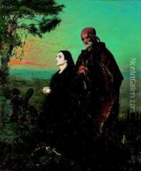 Die Witwe Von Zahara. Oil Painting - Frank Buchser