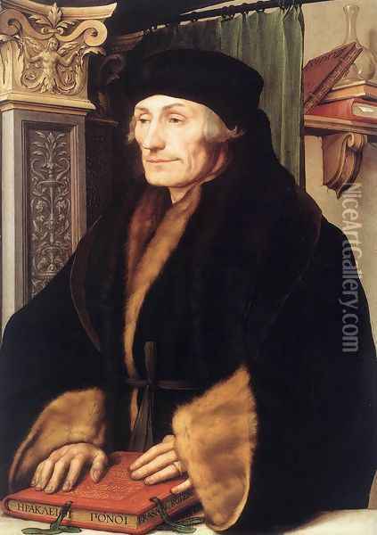 Portrait of Erasmus of Rotterdam 1523 Oil Painting - Hans Holbein the Younger