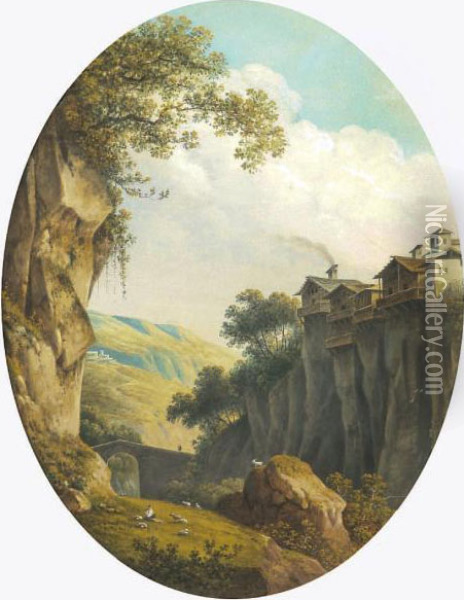 Paysage De Suisse Oil Painting - Henri Knip