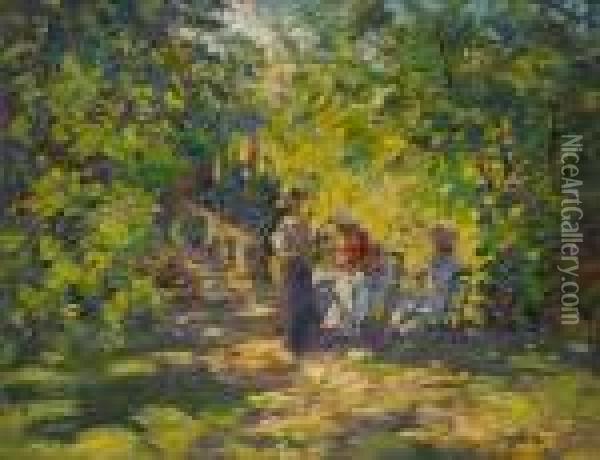 A Sun-drenched Garden Oil Painting - Konstantin Alexeievitch Korovin