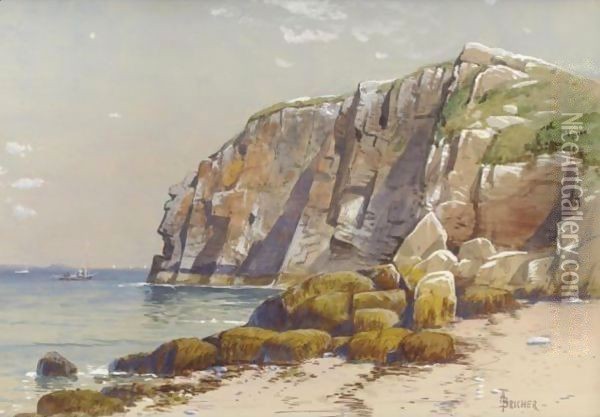 Cliffs On The Coast Oil Painting - Alfred Thompson Bricher