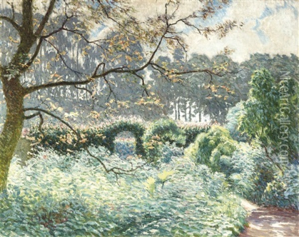 Eden - My Garden In May (1923) Oil Painting - Emile Claus