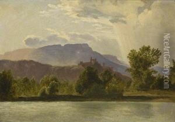Flusslandschaft Oil Painting - Louis Mayer
