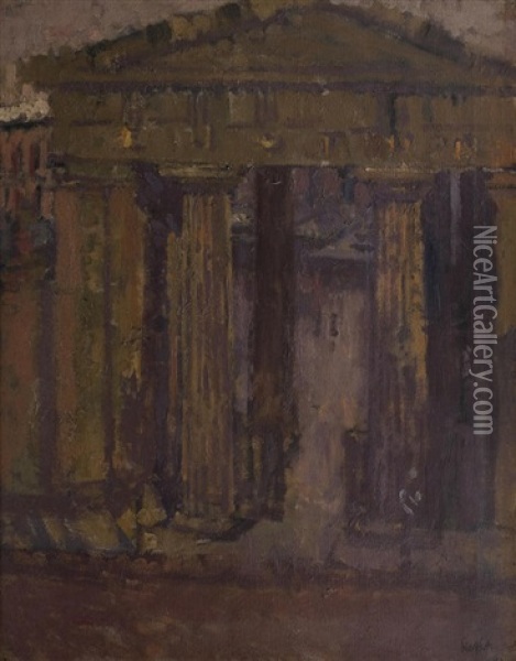 The Gateway To Euston Station Oil Painting - Walter Sickert