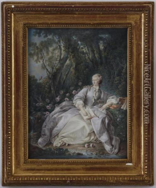 Madame De Pompadour Oil Painting - Francois Boucher