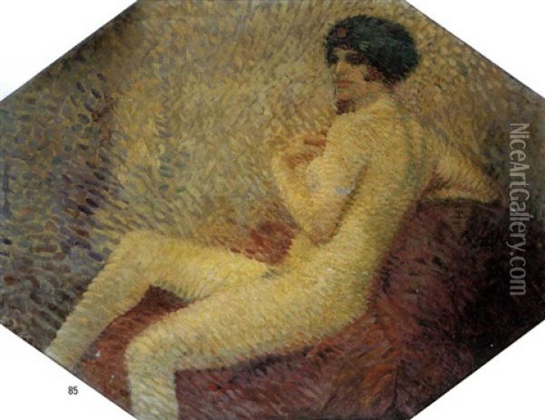 Nudo Femminile Oil Painting - Aleardo Terzi