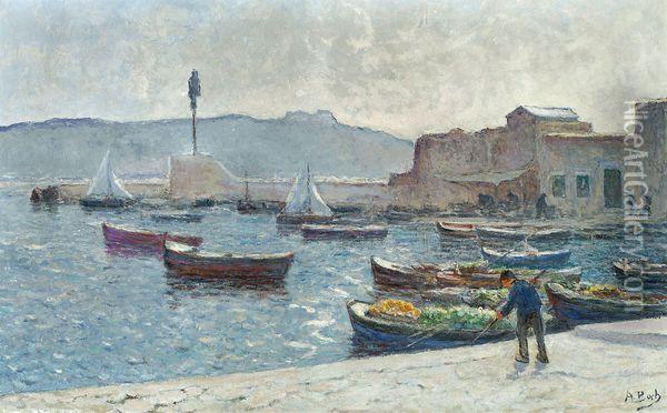 Port De Mediterranee Oil Painting - Anna Boch