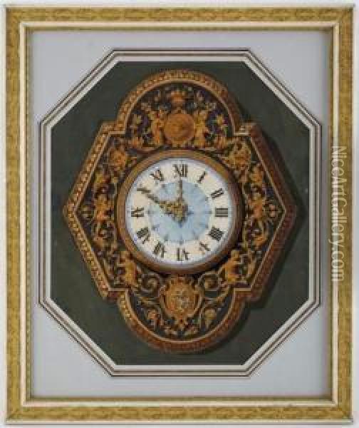 Projet Pour Une Horloge Avec Putti Oil Painting - Charles Piaget