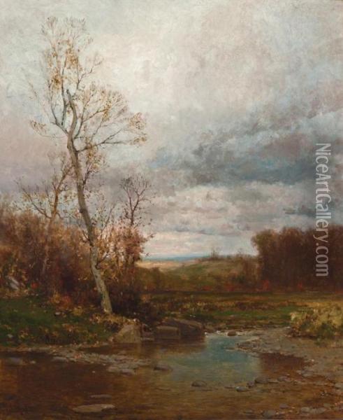 Rocky Stream In Autumn Oil Painting - Jervis McEntee