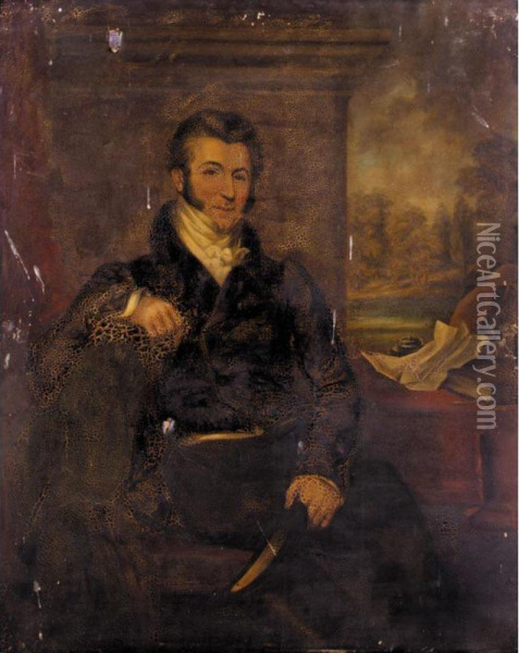 Portrait Of Sir Thomas Darymple Hesketh, 3rd Bt. (1777-1842) Oil Painting - A. Beattie