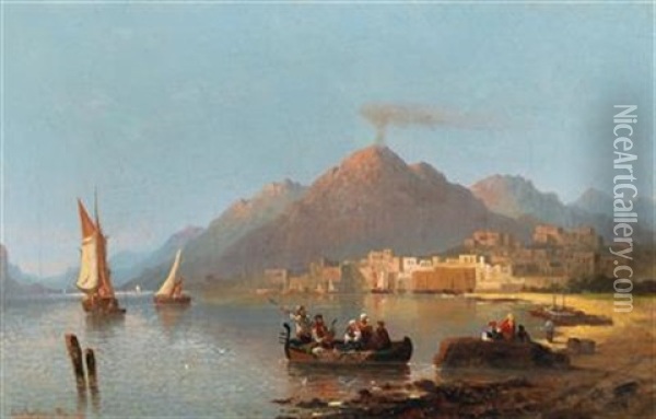 View Of Vesuvius Oil Painting - Karl Kaufmann