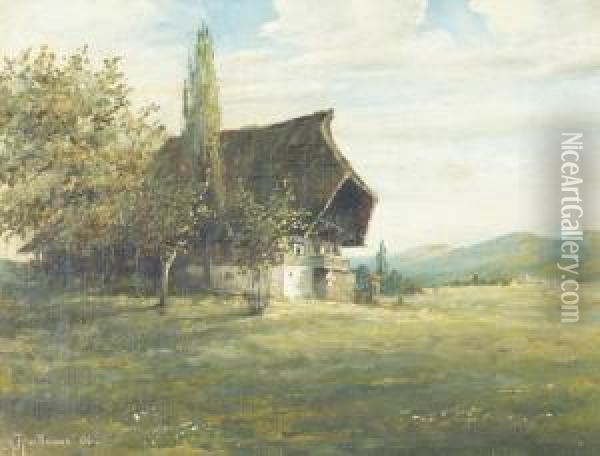 Schwarzwaldhaus Oil Painting - Karl Hauptmann