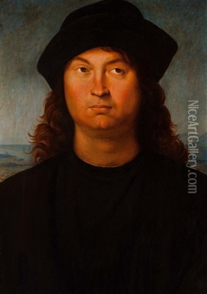 Portrait Of Rafael (after Pietro Perugino) Oil Painting - Lodewijk Schelfhout