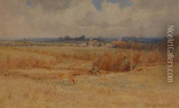 View Of The Surrey Hills From Crowborough Oil Painting - Berenger Benger