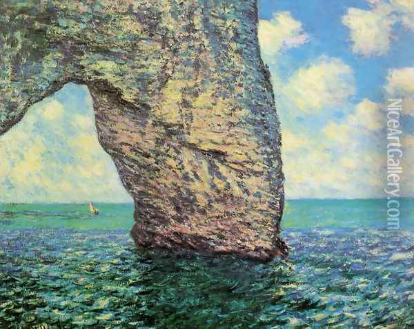 The Manneport At High Tide Oil Painting - Claude Oscar Monet