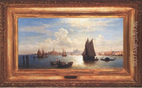 The Venetian Lagoon Oil Painting - Karl Friedrich Christian Welsch