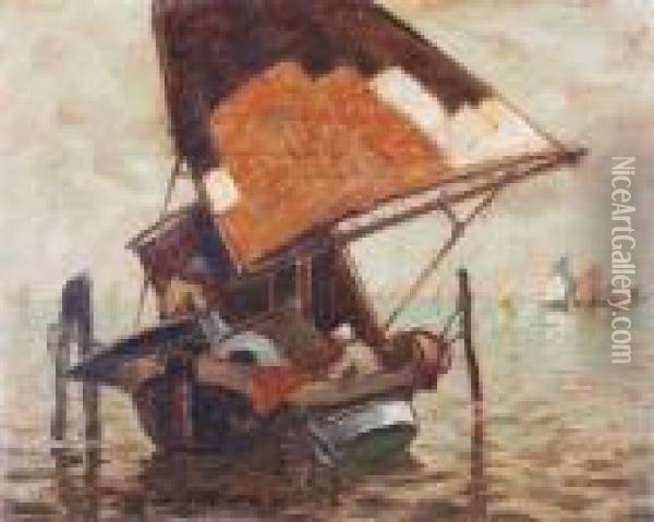 Venezianische Fischer Auf Der Lagune Oil Painting - Ludwig Dill