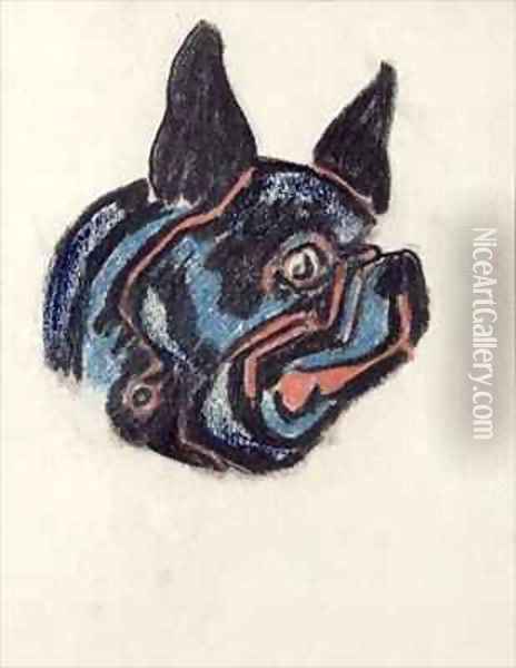 Dog Oil Painting - Henri Gaudier-Brzeska