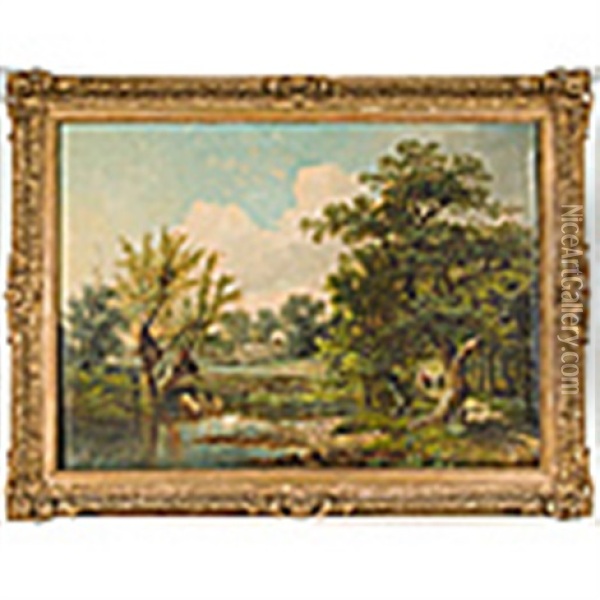 English Landscape Oil Painting - George Elgar Hicks