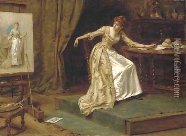 The Artist's Model Oil Painting - George Goodwin Kilburne