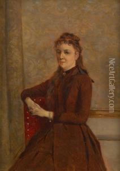 Jeune Femme Dans Un Interieur Oil Painting - Albert Roosenboon