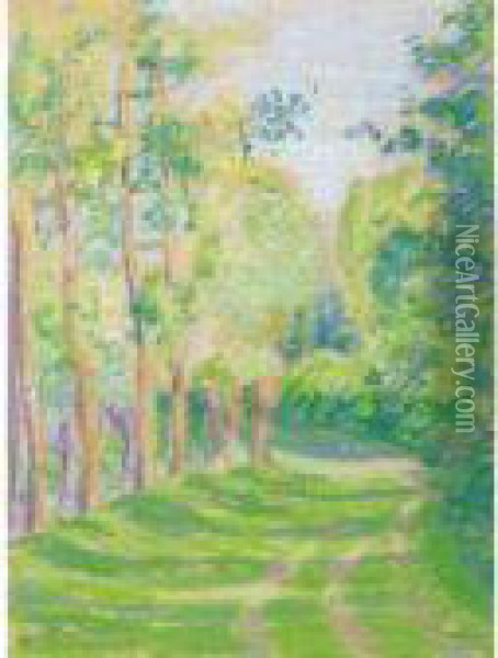 Paysage A Saint-charles Oil Painting - Camille Pissarro