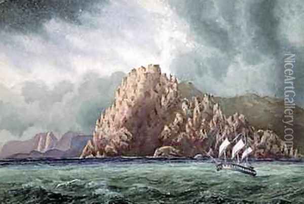 The Voyage of HMS Topaz to the Pacific 1865-69, Cape Horn Oil Painting - J. Linton Palmer