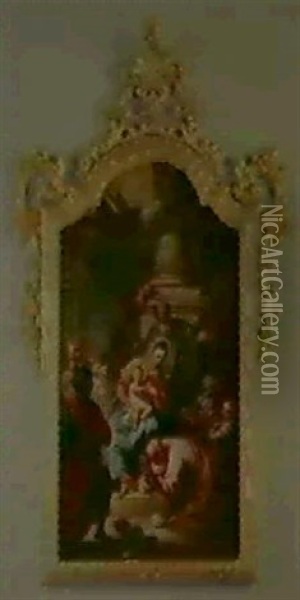 L'adorazione Dei Magi, And La Presentazione De Gesu Al      Tempio (2) Oil Painting - Giovanni Battista Marcola