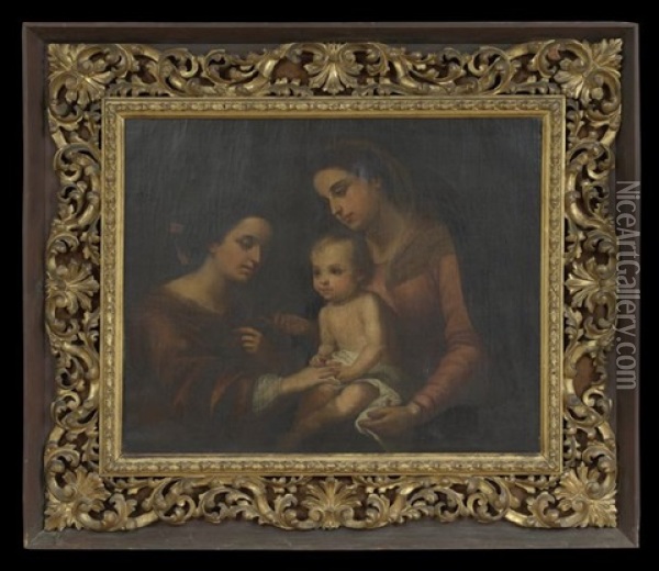 Mystical Betrothal Of St. Catherine Oil Painting - Bartolome Esteban Murillo