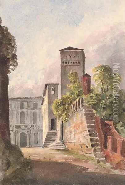 The Castle of Collalto, Sabino Oil Painting - Harriet Cheney