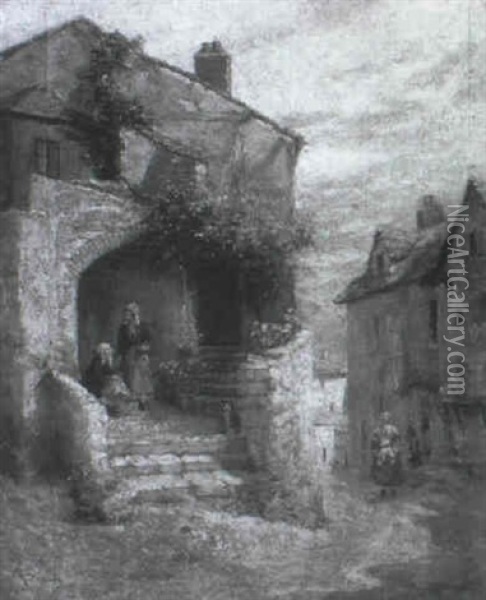 Down Along The Cordes Oil Painting - Percy Robert Craft
