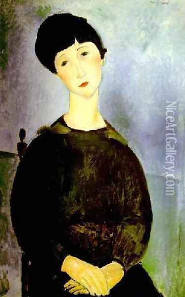 Young Girl Oil Painting - Amedeo Modigliani