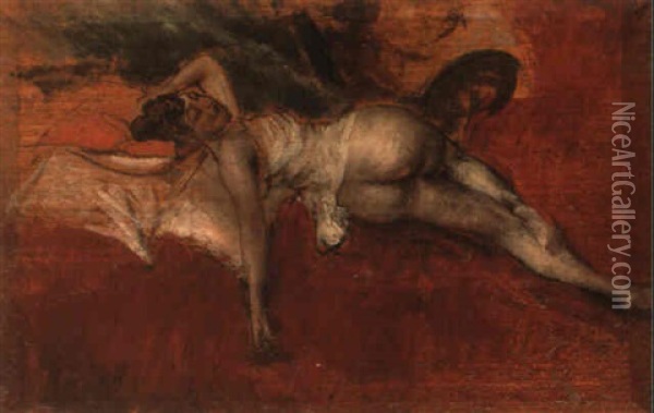 Nudo Di Donna Sdraiato Oil Painting - Giovanni Boldini
