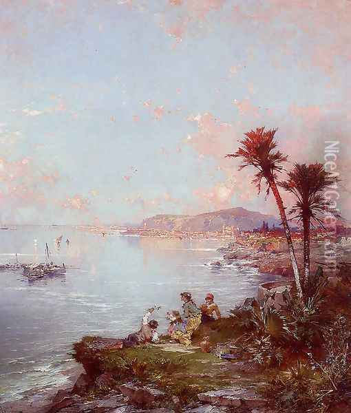 Monaco Oil Painting - Franz Richard Unterberger