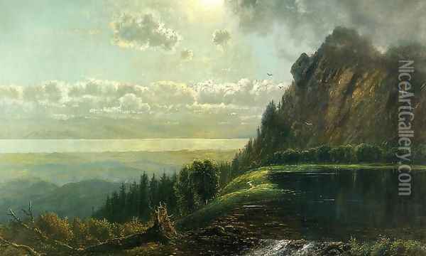 Catskill Landscape Oil Painting - Edmund Darch Lewis