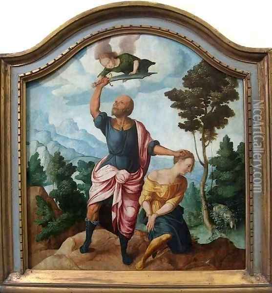Abraham and Isaac Oil Painting - Maerten van Heemskerck