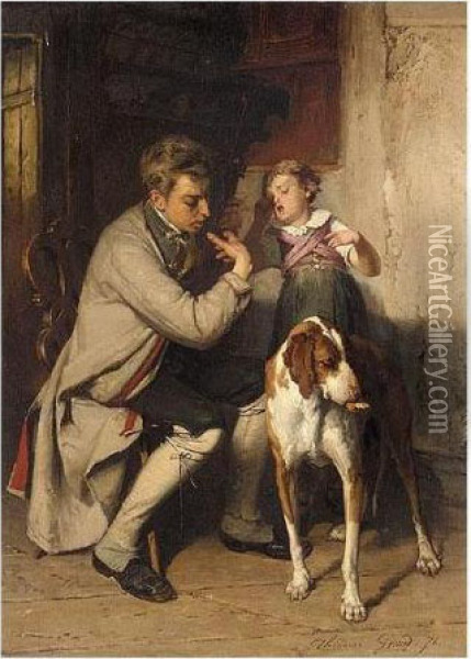 The Biscuit Thief Oil Painting - Theodore Gerard