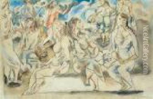 Personnages Oil Painting - Jules Pascin