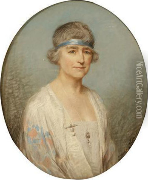 Portrait Of A Lady Oil Painting - Percy Harland Fisher