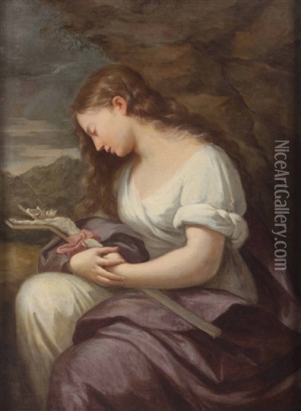 Maria Maddalena Penitente Oil Painting - Lorenzo Pasinelli