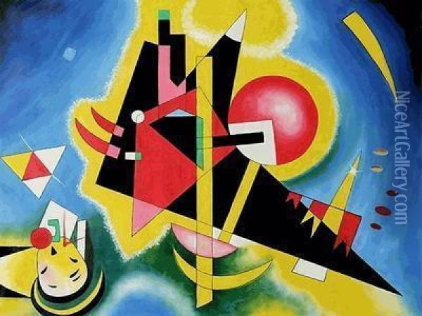 Im Blau Oil Painting - Wassily Kandinsky