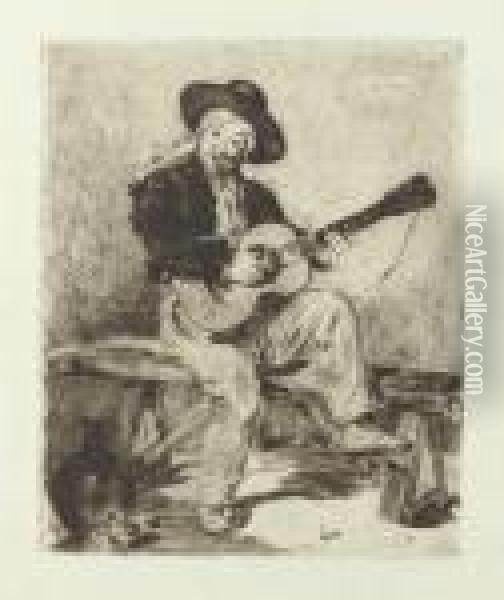 Le Chanteur Espagnol (le Guitarero) (guerin 16; Harris 12) Oil Painting - Edouard Manet