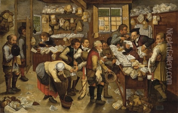 The Payment Of Tithes Oil Painting - Pieter Brueghel the Younger