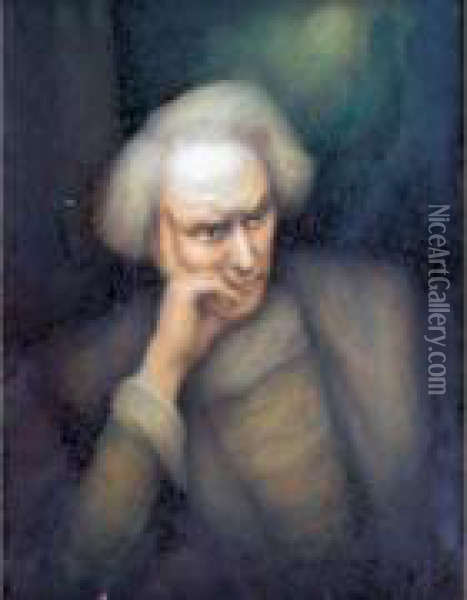  Portrait D'homme  Oil Painting - Leonard Sarluis