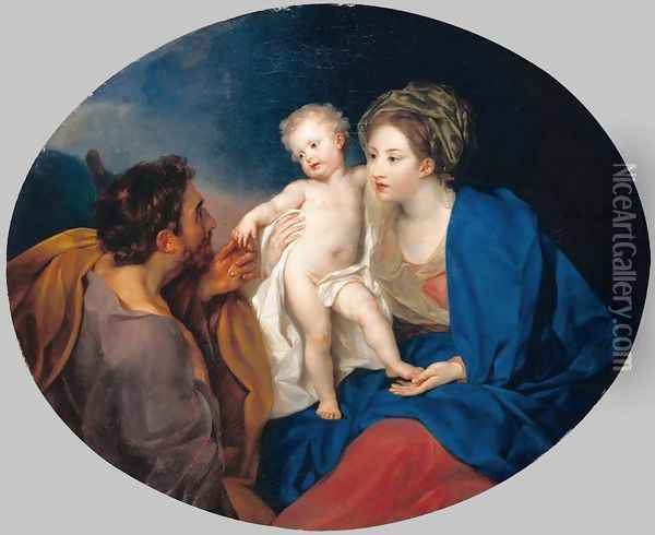 Madonna and Child with a Shepherd Oil Painting - Anton von Maron
