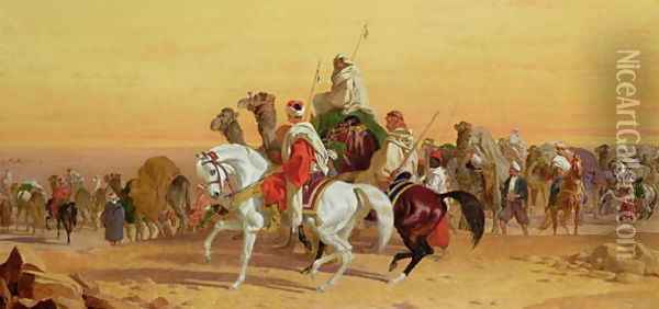 An Arab caravan Oil Painting - John Frederick Herring Snr