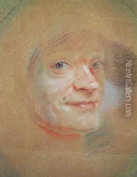 Self Portrait 3 Oil Painting - Maurice Quentin de La Tour