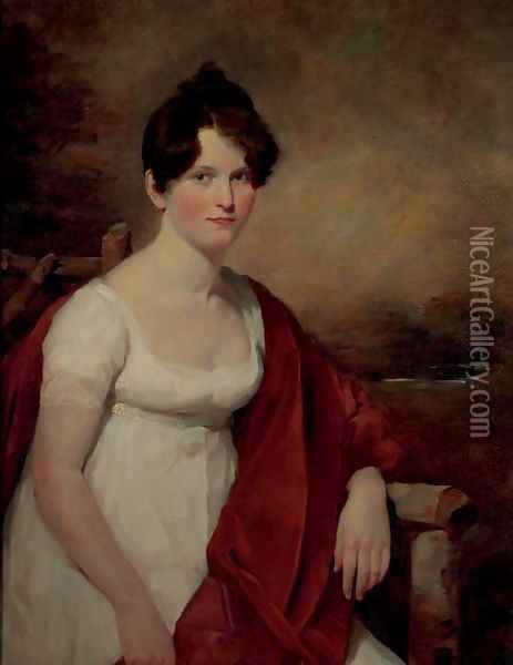 Portrait of Mrs. Catherine Deas (nee Low) Oil Painting - Sir David Wilkie